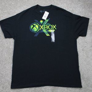 X-Box T-Shirt NWT Men's XL Black Geo Deco Promo Short Sleeve Pullover Crewneck